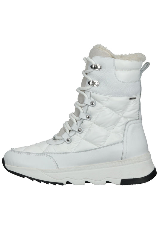 Geox Stiefelette Leder/Textil Weiß Warmfutter