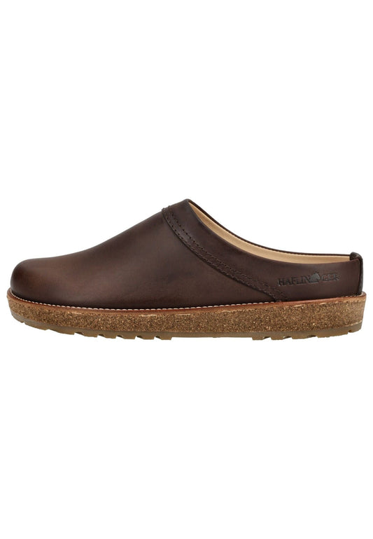 Haflinger Hausschuhe Leder Dunkelbraun