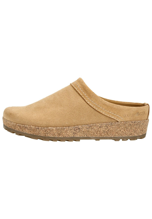 Haflinger Hausschuhe Leder Hellbraun