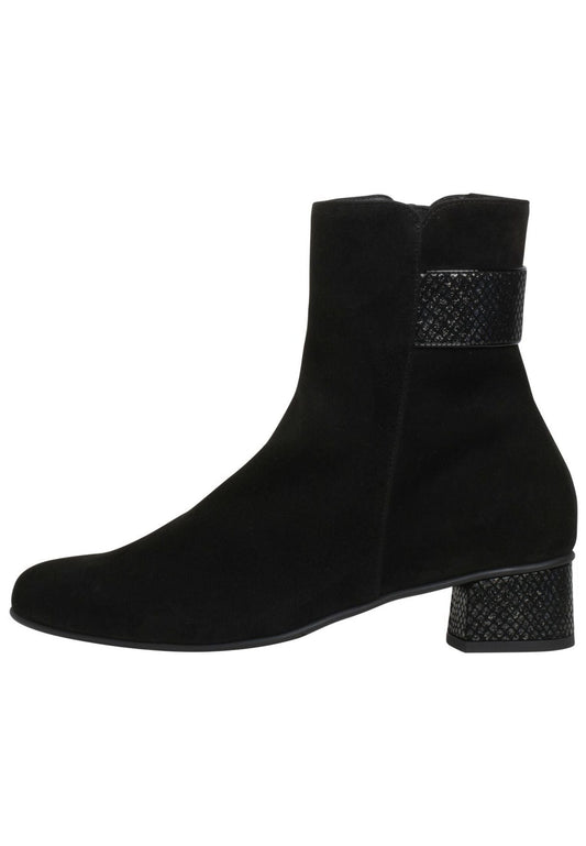 HASSIA Stiefelette Veloursleder Schwarz