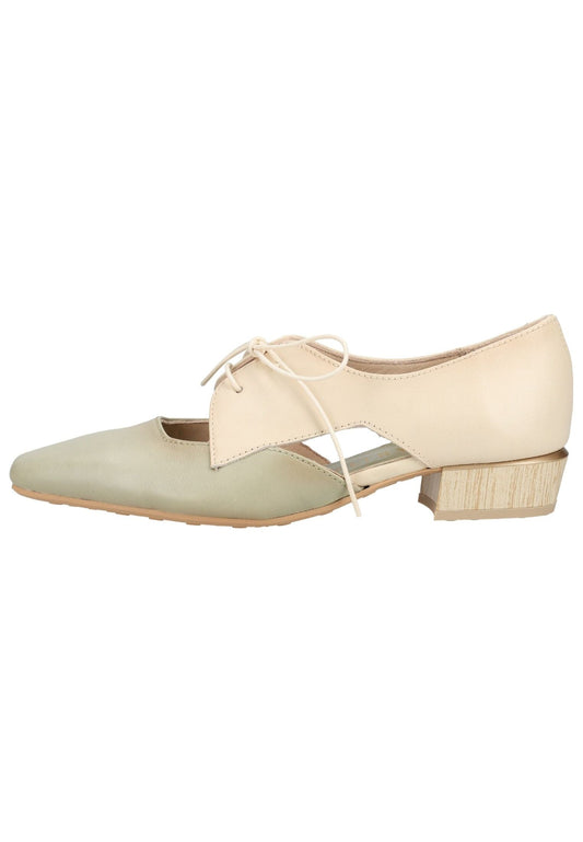HISPANITAS Halbschuhe Leder Beige/Grün