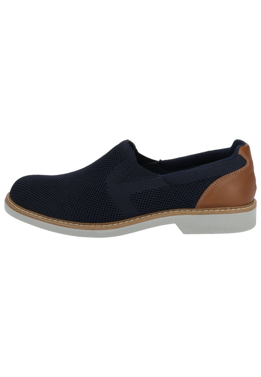 IMAC Slipper Lederimitat Blau/Braun