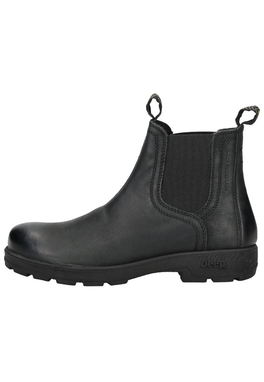 JEEP Stiefelette Leder/Textil Schwarz