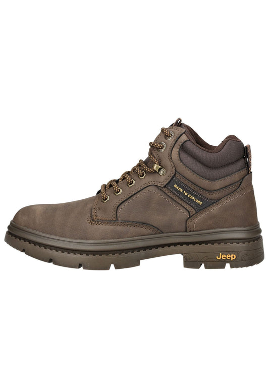 JEEP Stiefelette Lederimitat/Textil Dunkelbraun