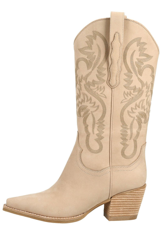 Jeffrey Campbell Stiefel Nubukleder Beige