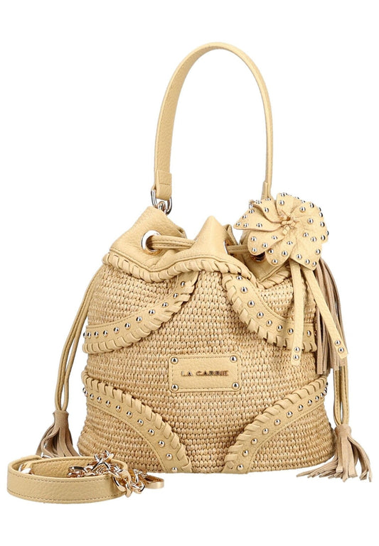 LA CARRIE Taschen Leder/Textil Beige