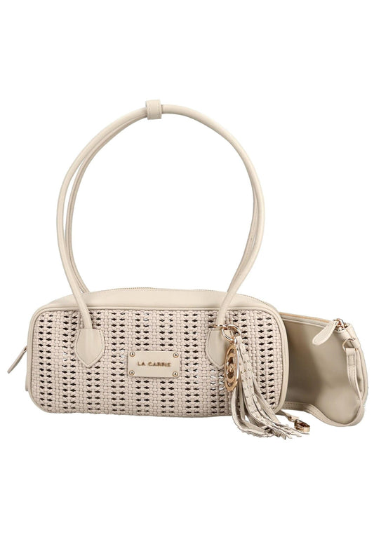LA CARRIE Taschen Leder/Textil Ivory