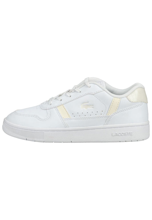 Lacoste Sneaker Lederimitat/Textil Weiß/Weiß