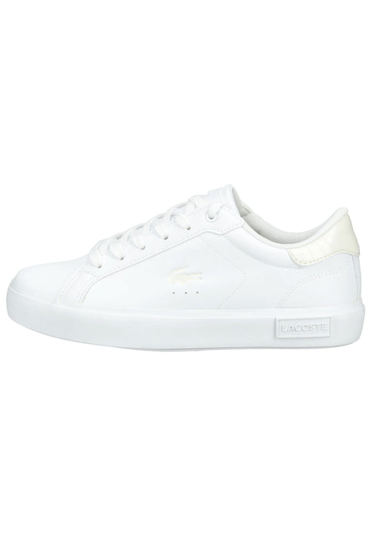 Lacoste Sneaker Lederimitat Weiß/Beige