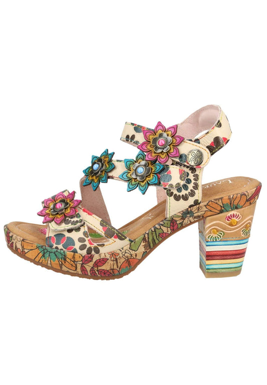 Laura Vita Sandalen Leder Beige/Grün