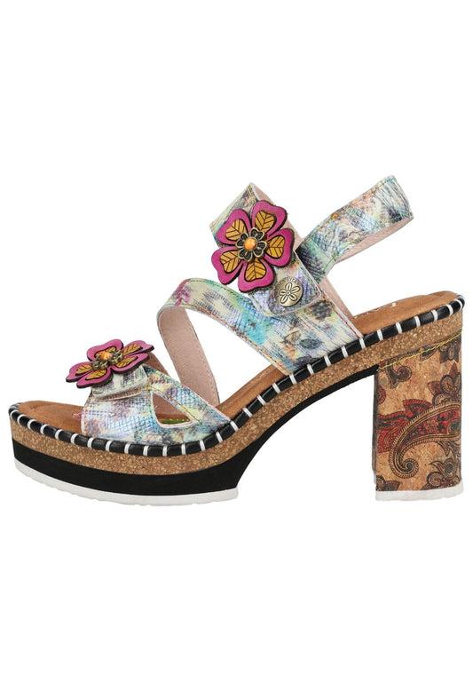 Laura Vita Sandalen Leder Braun/Blau