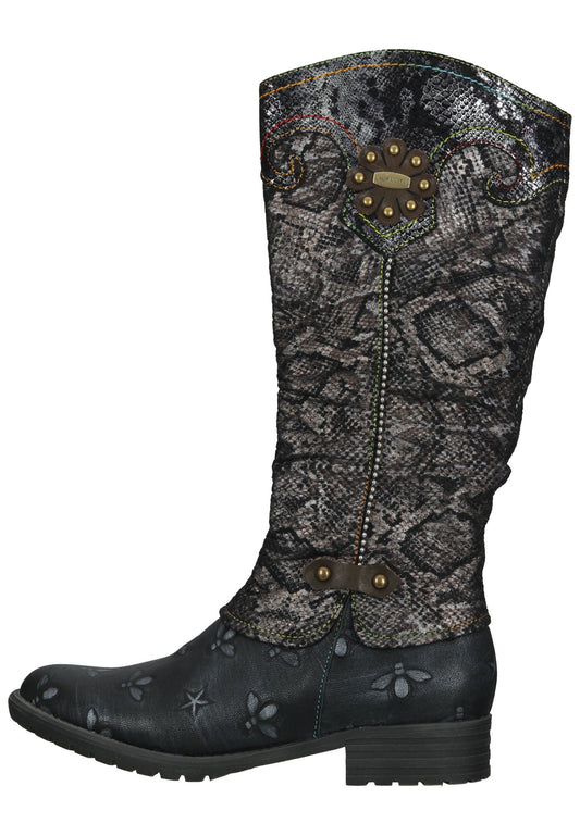 Laura Vita Stiefel Leder/Textil Anthrazit