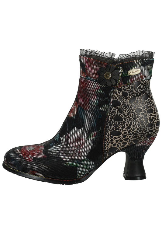 Laura Vita Stiefelette Leder Schwarz Multi Warmfutter
