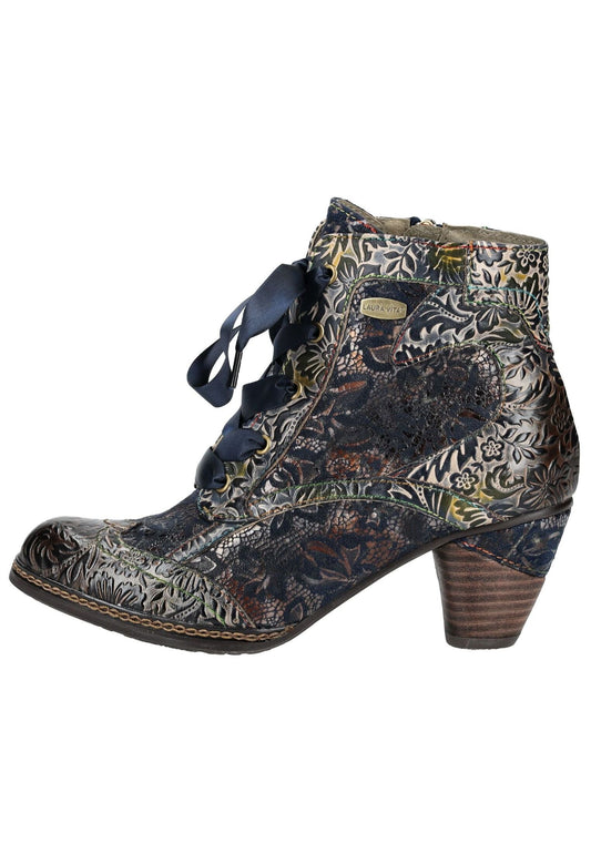 Laura Vita Stiefelette Leder/Textil Blau