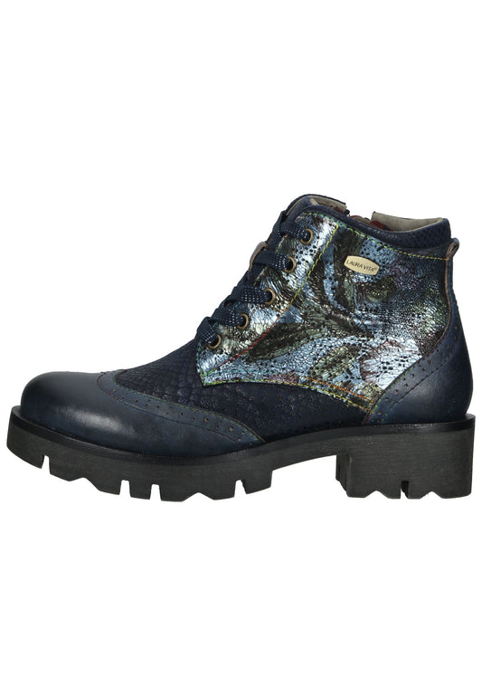 Laura Vita Stiefelette Leder/Textil Blau