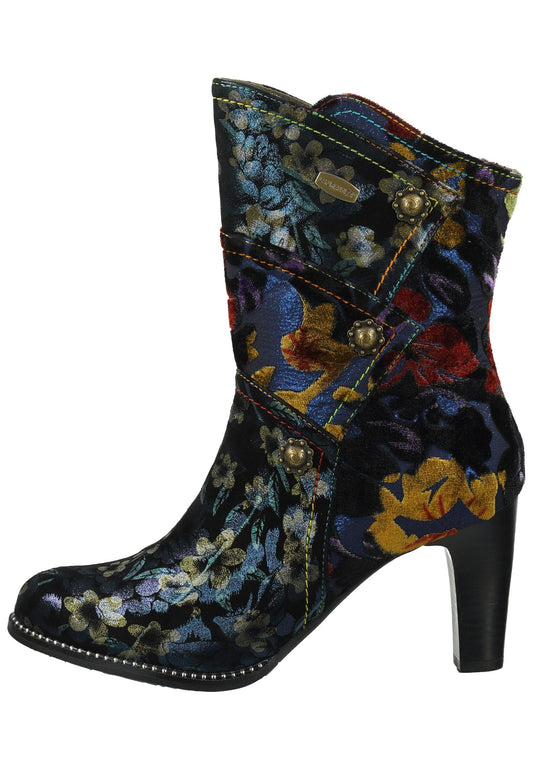 Laura Vita Stiefelette Leder/Textil Blau/Multi Warmfutter