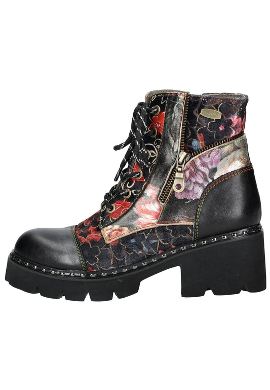 Laura Vita Stiefelette Leder/Textil Schwarz