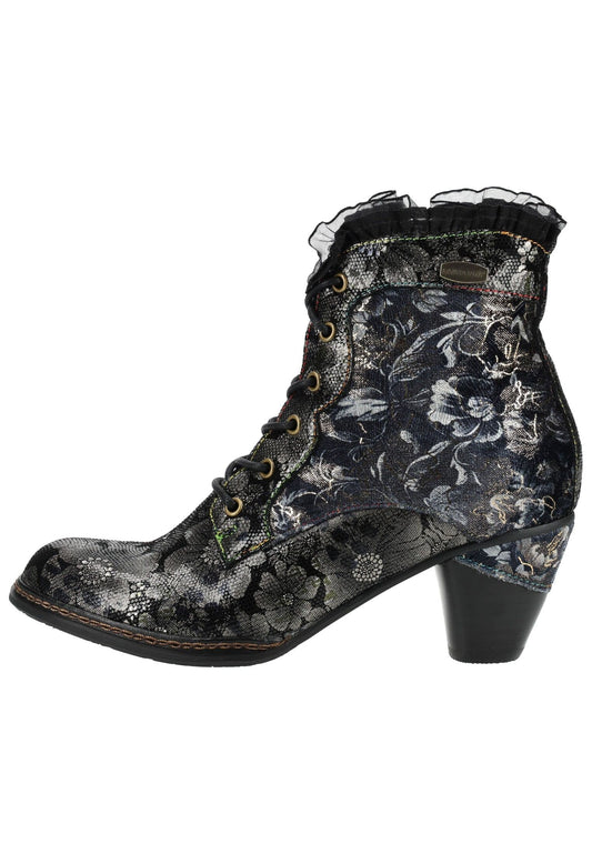 Laura Vita Stiefelette Leder/Textil Schwarz