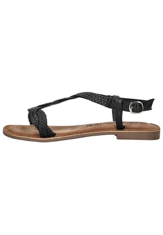 Lazamani Sandalen Leder Schwarz