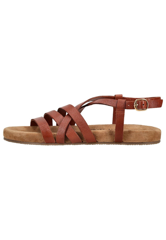 Lazamani Sandalen Leder/Textil Tan
