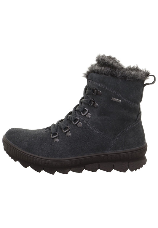 Legero Stiefelette Veloursleder Grau Warmfutter