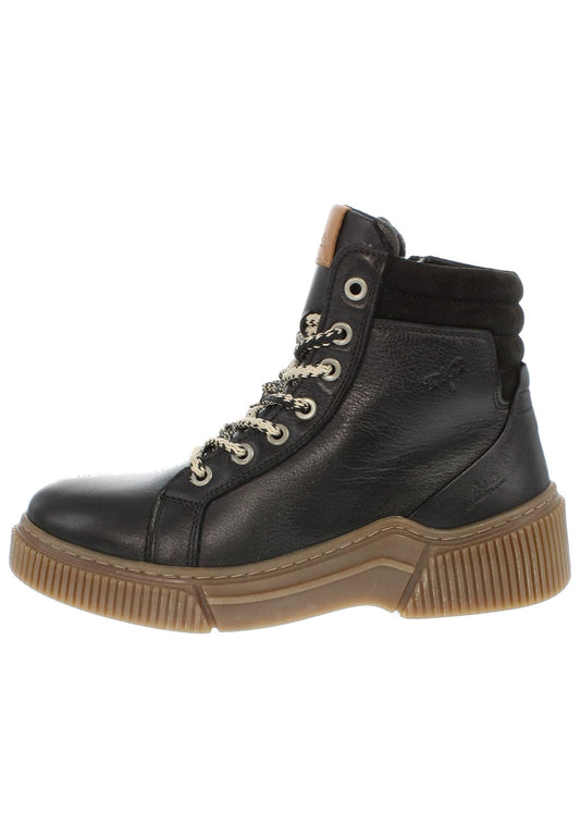 Libelle Stiefelette Nappaleder Schwarz Warmfutter