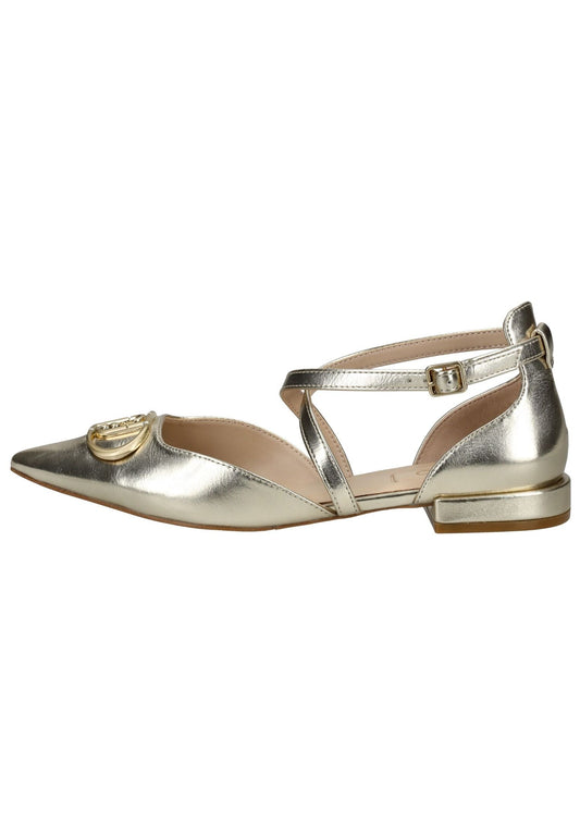 Liu Jo Ballerinas Lederimitat Metallic Gold
