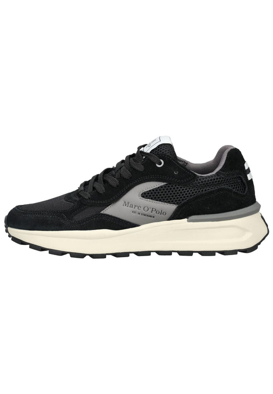 Marc O Polo Sneaker Veloursleder/Mesh Schwarz/Grau