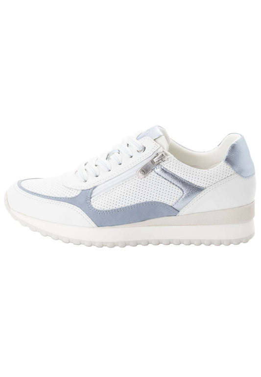 Marco Tozzi Sneaker Leder/Textil Weiß/Blau