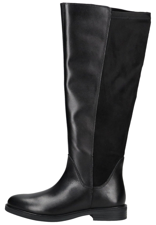 Marco Tozzi Stiefel Leder/Textil Schwarz Warmfutter