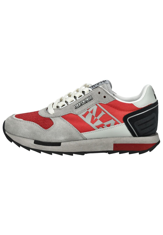 Napapijri Sneaker Leder/Textil Grau/Rot
