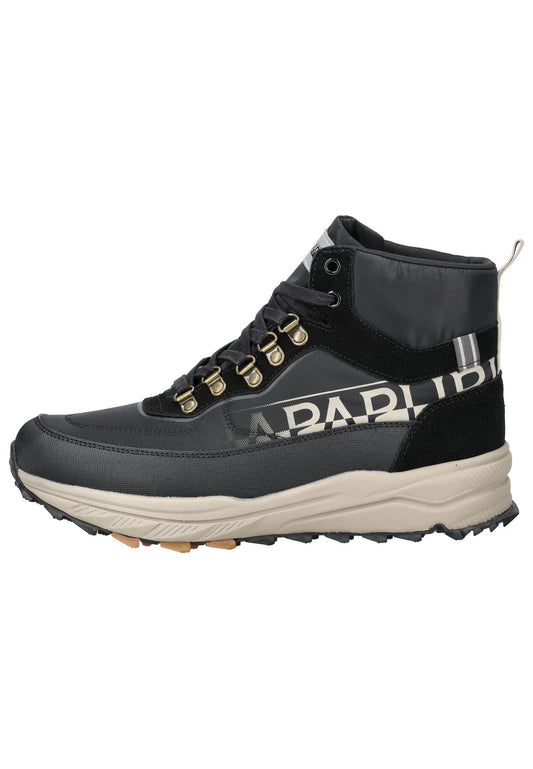 Napapijri Stiefelette Leder/Textil Schwarz