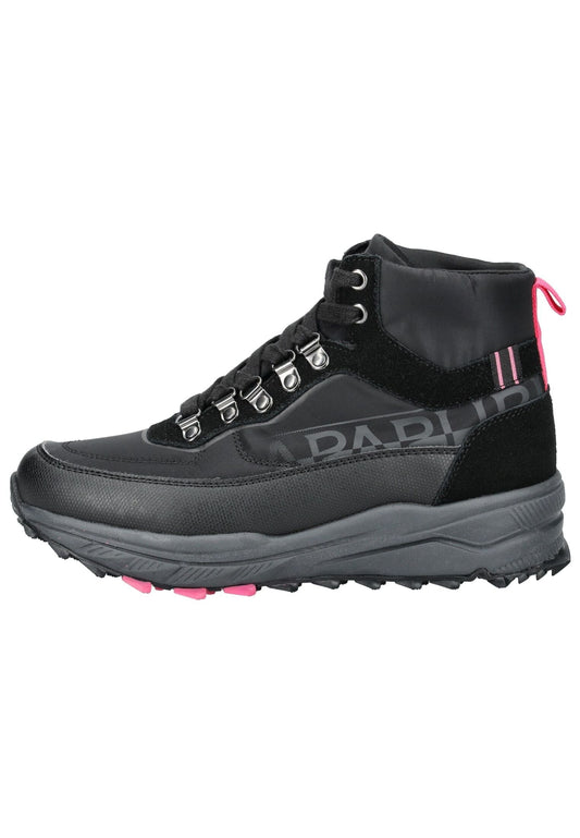 Napapijri Stiefelette Veloursleder/Textil Schwarz Warmfutter