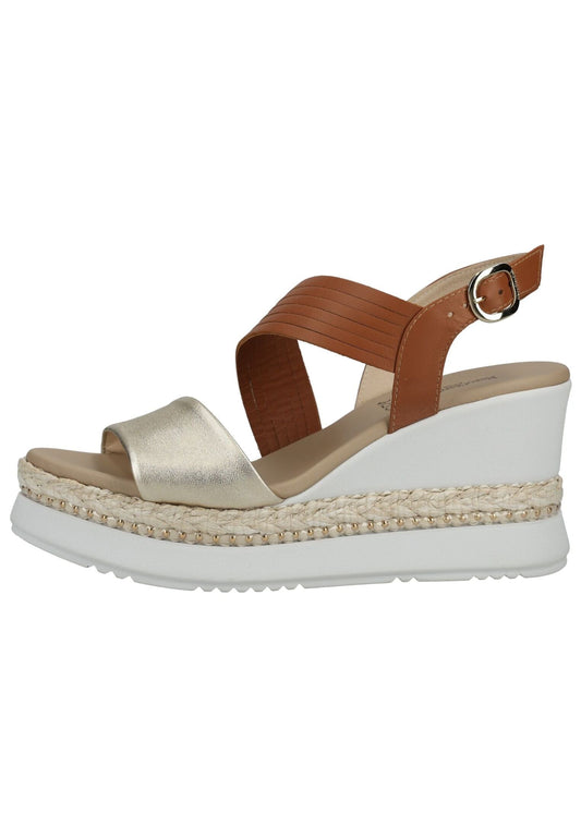 Nero Giardini Sandalen Leder Braun/Gold
