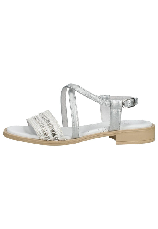 Nero Giardini Sandalen Leder/Textil Silber