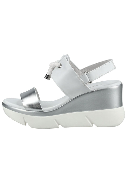 Nero Giardini Sandalen Leder Weiß/Silber