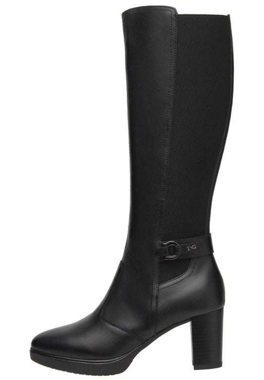 Nero Giardini Stiefel Leder/Textil Schwarz