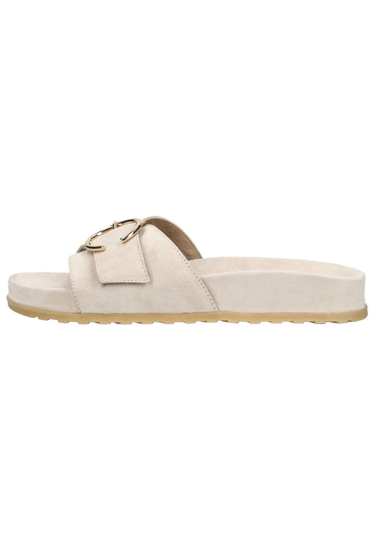 Paul Green Pantoletten Veloursleder Beige