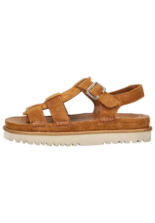 Paul Green Sandalen Veloursleder Caramel
