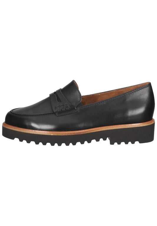 Paul Green Slipper Glattleder Schwarz