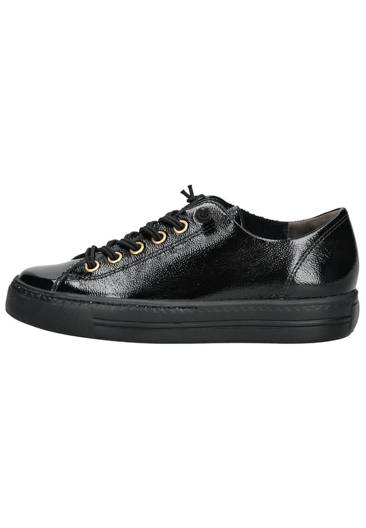 Paul Green Sneaker Leder Schwarz Lack