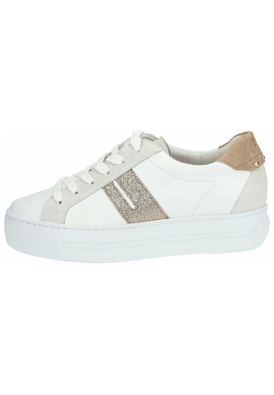 Paul Green Sneaker Leder/Textil Weiß/Braun