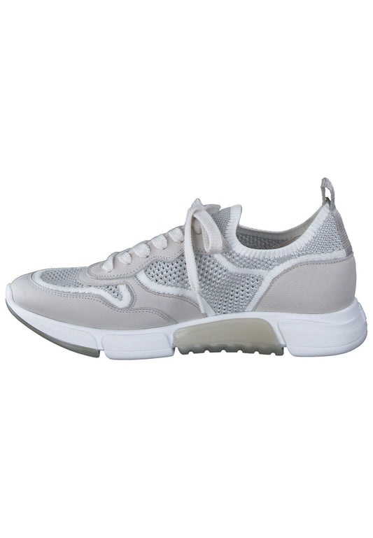Paul Green Sneaker Nubukleder/Textil Grau/Weiß