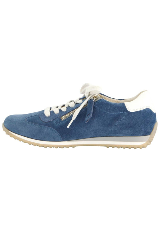 Paul Green Sneaker Veloursleder Blau/Beige