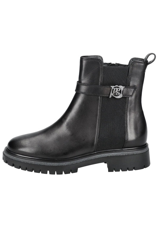 Paul Green Stiefelette Glattleder Schwarz