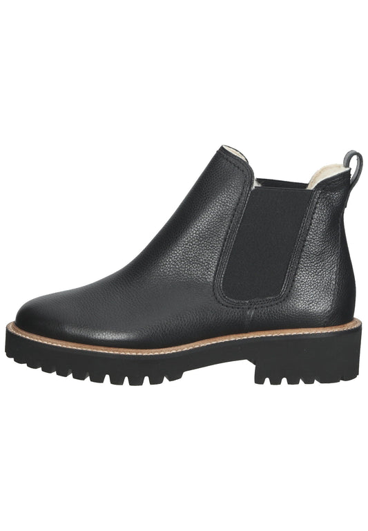 Paul Green Stiefelette Glattleder Schwarz Warmfutter