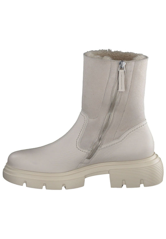 Paul Green Stiefelette Leder/Textil Hellbeige Warmfutter