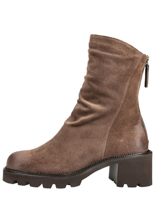 Paul Green Stiefelette Veloursleder Braun