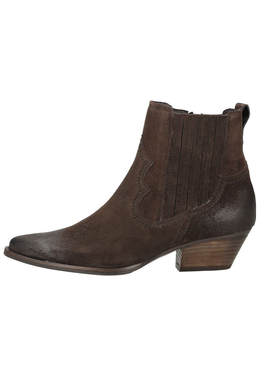 Paul Green Stiefelette Veloursleder Mocca