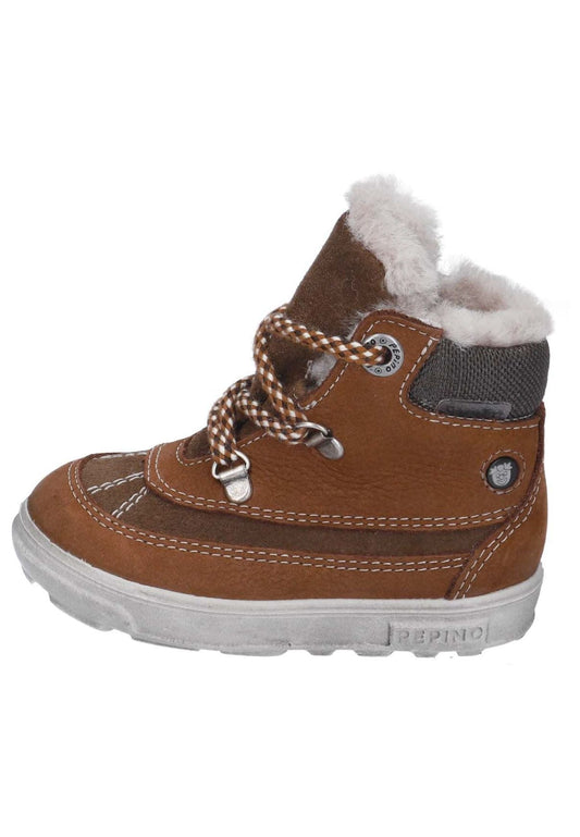 Pepino Stiefelette Veloursleder/Textil Curry Warmfutter